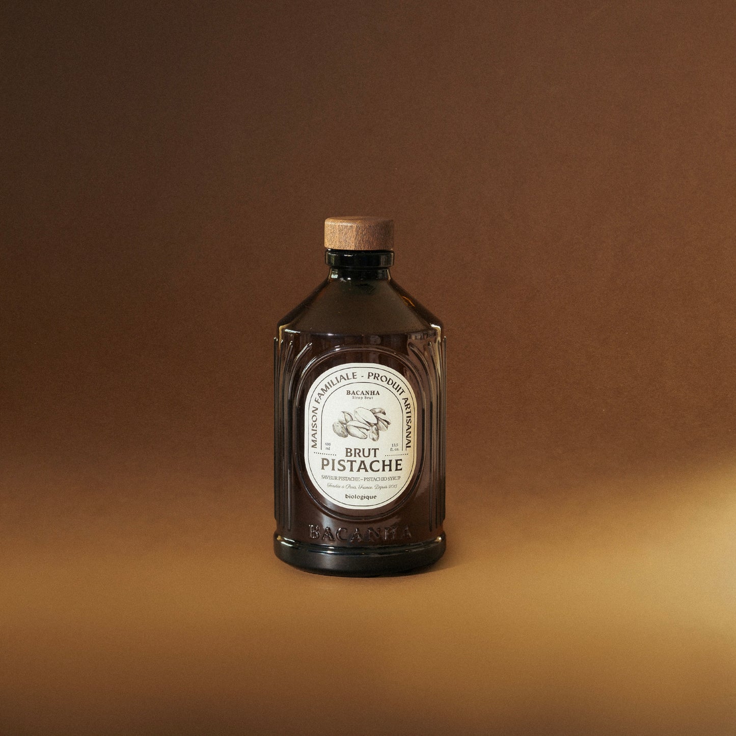 Raw Pistachio Syrup - Bacanha - Organic 400 ml